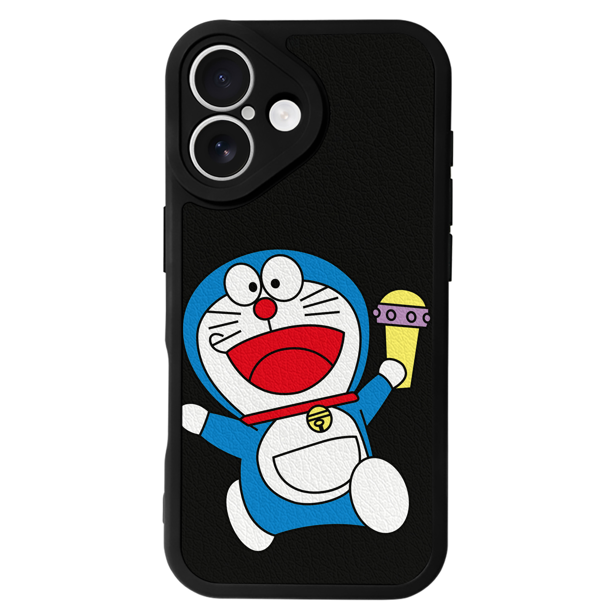 （画像用） ドラえもん Doraemon 【iPhone 16シリーズ対応】シリコンスマホケース（レザー調） 材質：シリコン